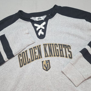 NHL‎ Las Vegas Golden Knights Mens Lace Up Long Sleeve Shirt Large 42/44 Gray